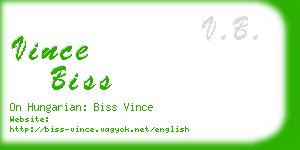 vince biss business card